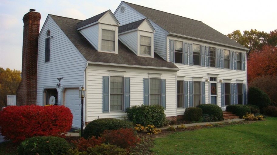 white colonial house